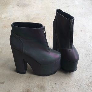 YRU Reflective Nightmare Platform Boots